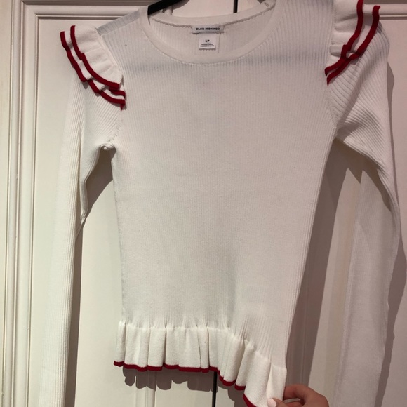 CLUB MONACO Sweater with Ruffles - Picture 2 of 4